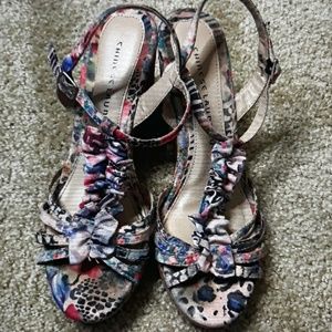 Chinese Laundry Multi Colored Cork Wedge